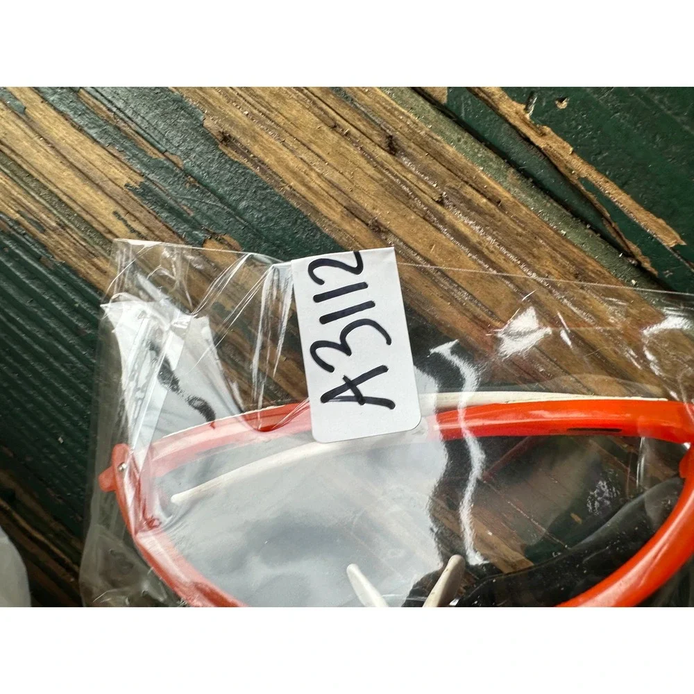 Rudy Project Noyz SP 04 Sunglasses Orange White Cycling Wraparound Italy
